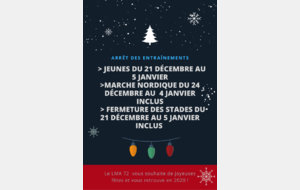 Arrêt des entraînements de Noël