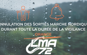 Annualation des séances de marche nordiques INFO