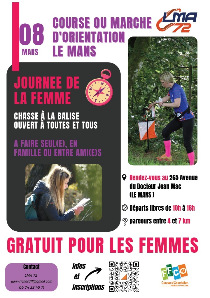 Journée Internationale de la Femme : Marche & Course d'Orientation