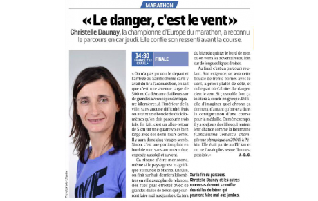 Christelle Daunay confie son ressenti avant la course