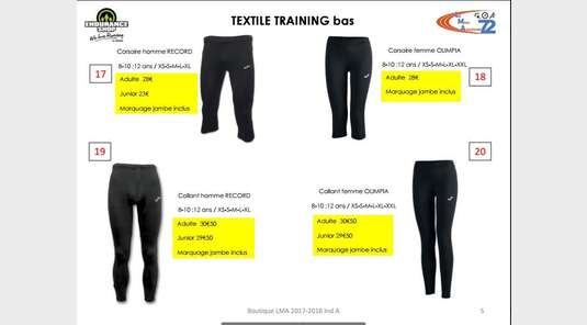 Textile training bas