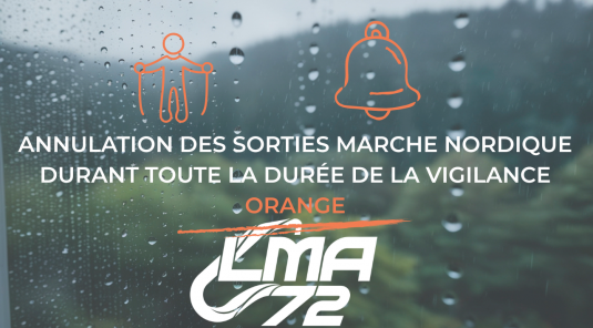 Annualation des séances de marche nordiques INFO